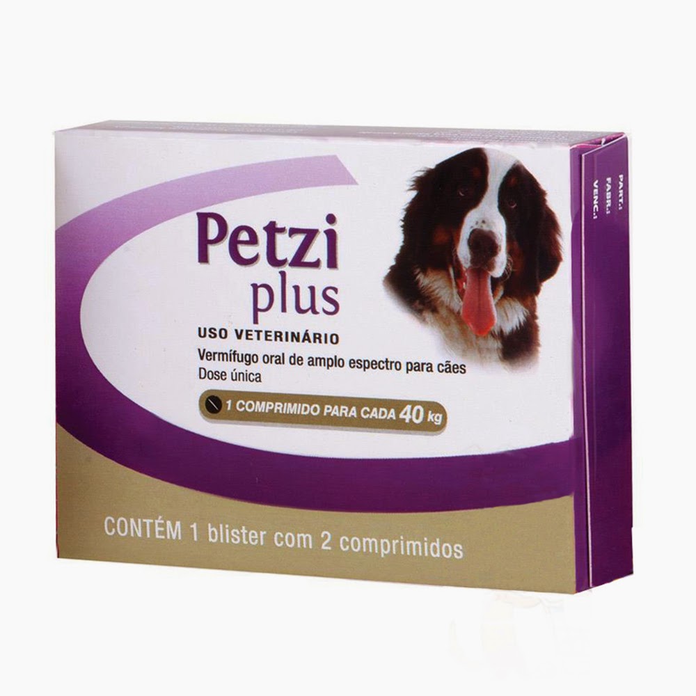 Petzi Plus 3,2g - Cães - 10 a 40Kg - 2 Comprimidos